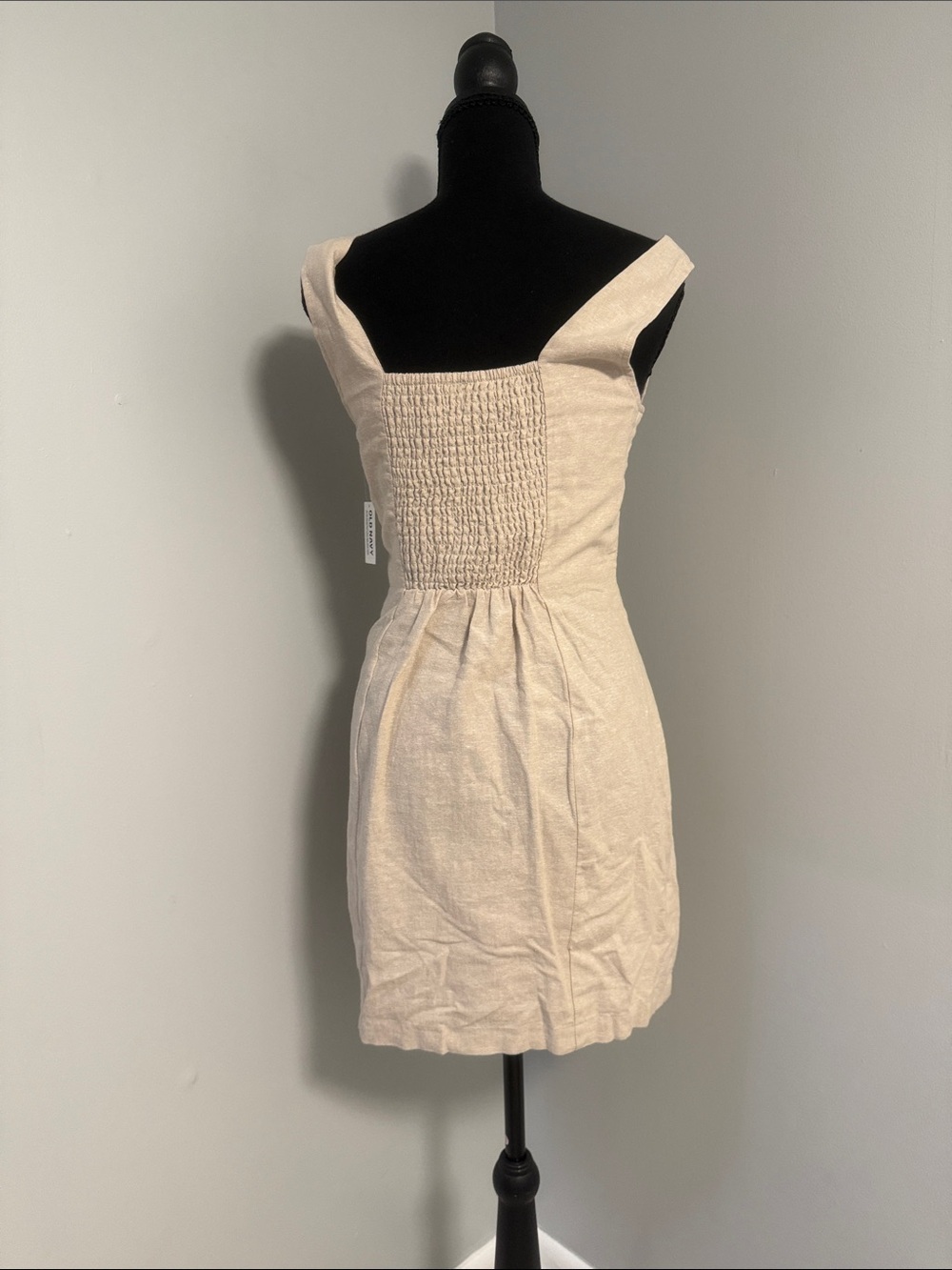 Old Navy Cream Square-Neck Sleeveless Mini Dress - Picture 3 of 3